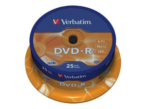 DVD-R 4,7x120 min pack 25 Verbatim