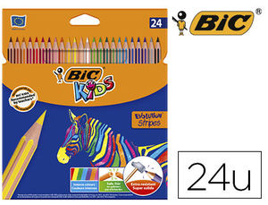 Set de 24 lápices de colores Evolution Stripes by Bic