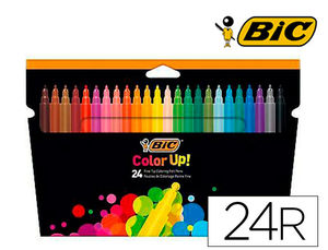 Rotulador Intensity 24 colores surtidos tinta lavable Bic