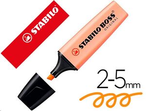 Rotulador Stabilo boss fluorescente pastel naranja palido