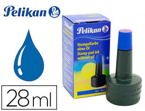 Tinta tampón Pelikan azul frasco 28 ml