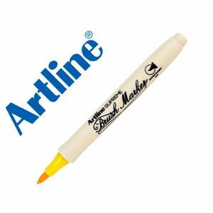 Rotulador punta tipo pincel trazo fino Brush Marker Artline Supreme amarillo
