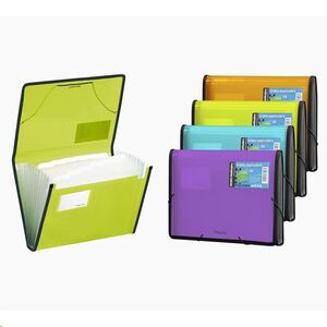 Carpeta clasificadora fuelle A4 12 separadores pop fresh Foldermate