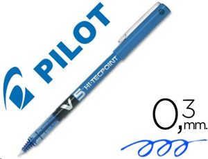 Roller Pilot V-5 azul punta de aguja de 0,5 mm