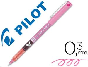 Roller Pilot V-5 rosa punta de aguja de 0,5 mm