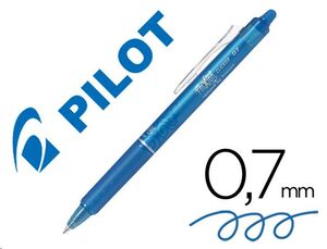 Bolígrafo Pilot Frixion Clicker tinta borrable azul claro