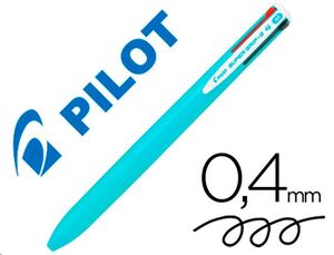 Boligrafo 4 colores Pilot Super Grip cuerpo color azul