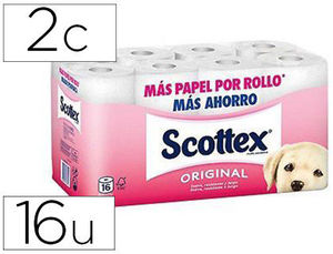Papel higiénico Scottex 2 capas paquete 16 rollos