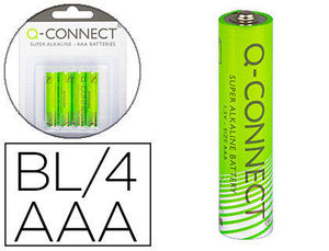 Pila alcalina AAA pack 4 uds Q-connect