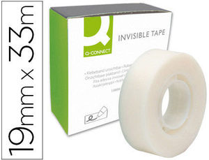 Cinta adhesiva invisible 19mm x 33m Q-Connect