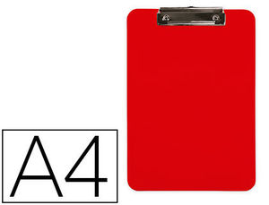 Portanotas plástico DIN A4 rojo