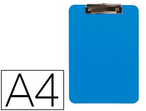 Portanotas plastico Din A4 azul celeste 2,5 mm.