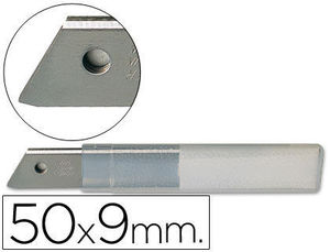 Recambio cutter metálico estrecho 9mm pack 10 cuchillas Q-Connect