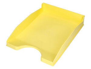 Bandeja sobremesa plastico q-connect amarillo pastel opaco 240x70x340mm