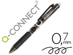 Bolígrafo tinta borrable retráctil verde Q-connect