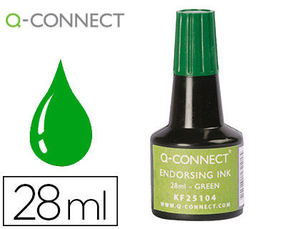 Tinta tampón verde frasco 26 ml by Q-connect