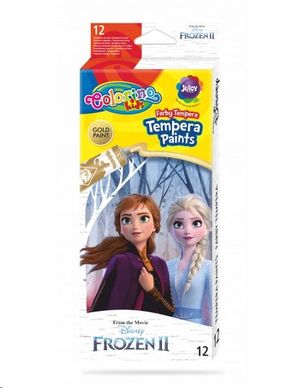 Témperas tubo 12ml caja 12 colores Disney Frozen II Colorino Kids