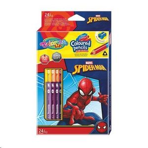 Lápices Duo pastel 24 colores Spiderman Colorino