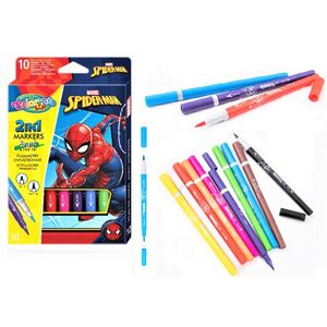 Rotuladores doble punta Spiderman Colorino Kids