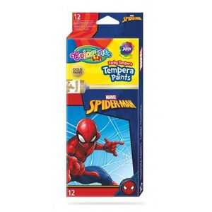 Témpera tubo caja 12 colores Marvel Spiderman COLORINO kids
