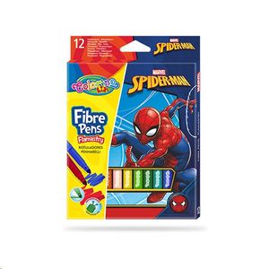 Rotuladores punta cónica 12 colores Spiderman Colorino Kids