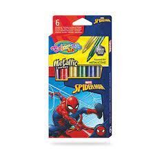 Rotuladores Colorino Spiderman metallicmarkers 6 unidades 