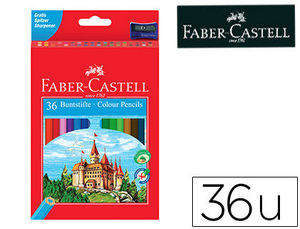 Lápices de colores Faber Castell Hexagonales caja 36 colores 