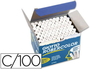 Tizas blancas Robercolor caja 100 unidades