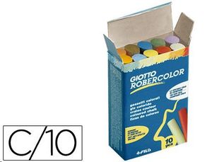 Tizas colores Robercolor caja 10 colores surtidos