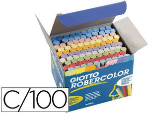 Tizas colores Robercolor caja 100 unidades colores surtidos