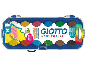 Acuarelas Giotto estuche plástico de 12 colores surtidos