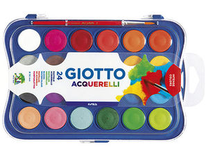 Acuarelas Giotto estuche plástico de 24 colores surtidos