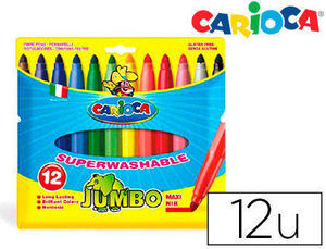 Rotulador Carioca jumbo C/12 colores punta gruesa