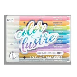 Rotuladores marcadores Ooly metálicos punta pincel color lustre