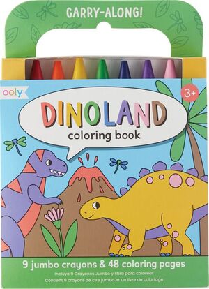 Ceras jumbo crayones Dinoland con libro de colorear Ooly