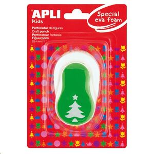 Perforadora papel y goma EVA Árbol de Navidad Apli