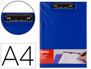 Portanotas clipboard DIN A4 solapa azul Apli