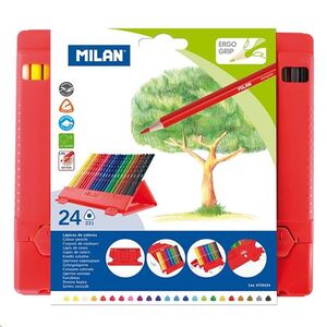 Lápices de colores Milan Ergo Grip caja 24 colores
