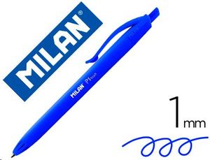 Bolígrafo Milan P1 azul retráctil