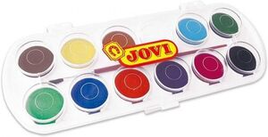 Acuarelas Jovi caja 12 colores con pincel