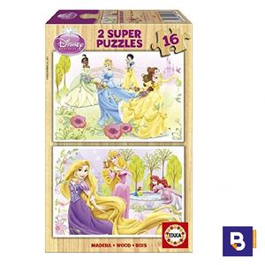 PUZZLE EDUCA MADERA 2 X 16 PIEZAS PRINCESAS 15283