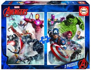 Puzzle 2 x 500 piezas Marvel Avengers Educa Borrás