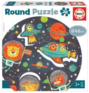 Puzzle 28 piezas El Espacio Round puzzle Educa Borrás