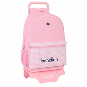 Mochila escolar con carro Benetton Vichy by Safta