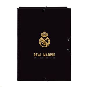 Carpeta Real Madrid 3ª equipación folio solapas cierre gomas Safta