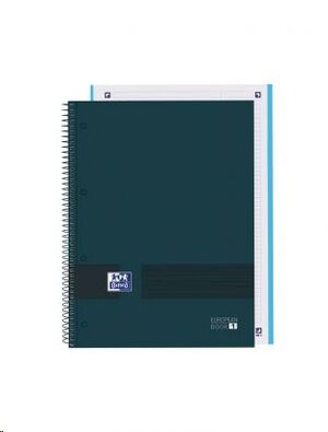 Cuaderno microperforado 80 hojas A4+ Oxford&You cuadricula 5x5 tapa extradura azul petroleo