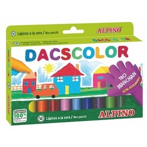 Pinturas cera DacsColor caja de 12 colores surtidos