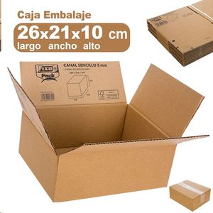 Caja cartón simple 3 mm 26x21x10cm Fixo