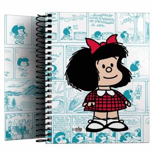 Cuaderno tapa dura DIN A6 cuadrícula 5x5mm Mafalda Viñetas
