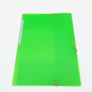 Carpeta solapas y gomas folio polipropileno translucido verde by Grafoplas